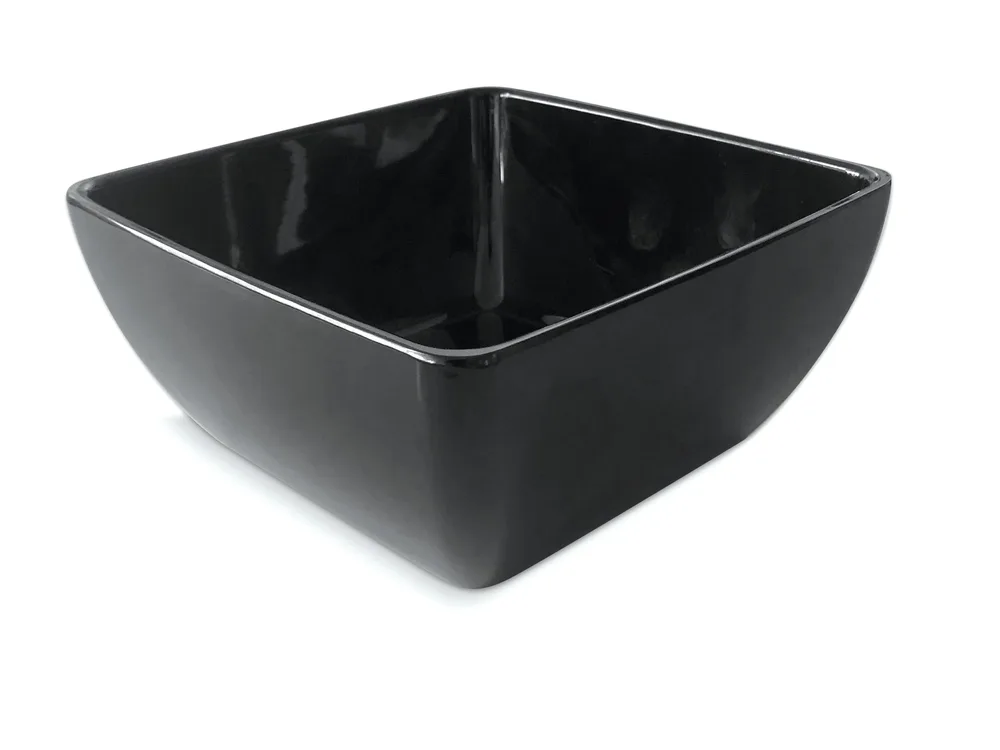 Schüssel 1,5 ltr. eckig schwarz 19 x 19 cm