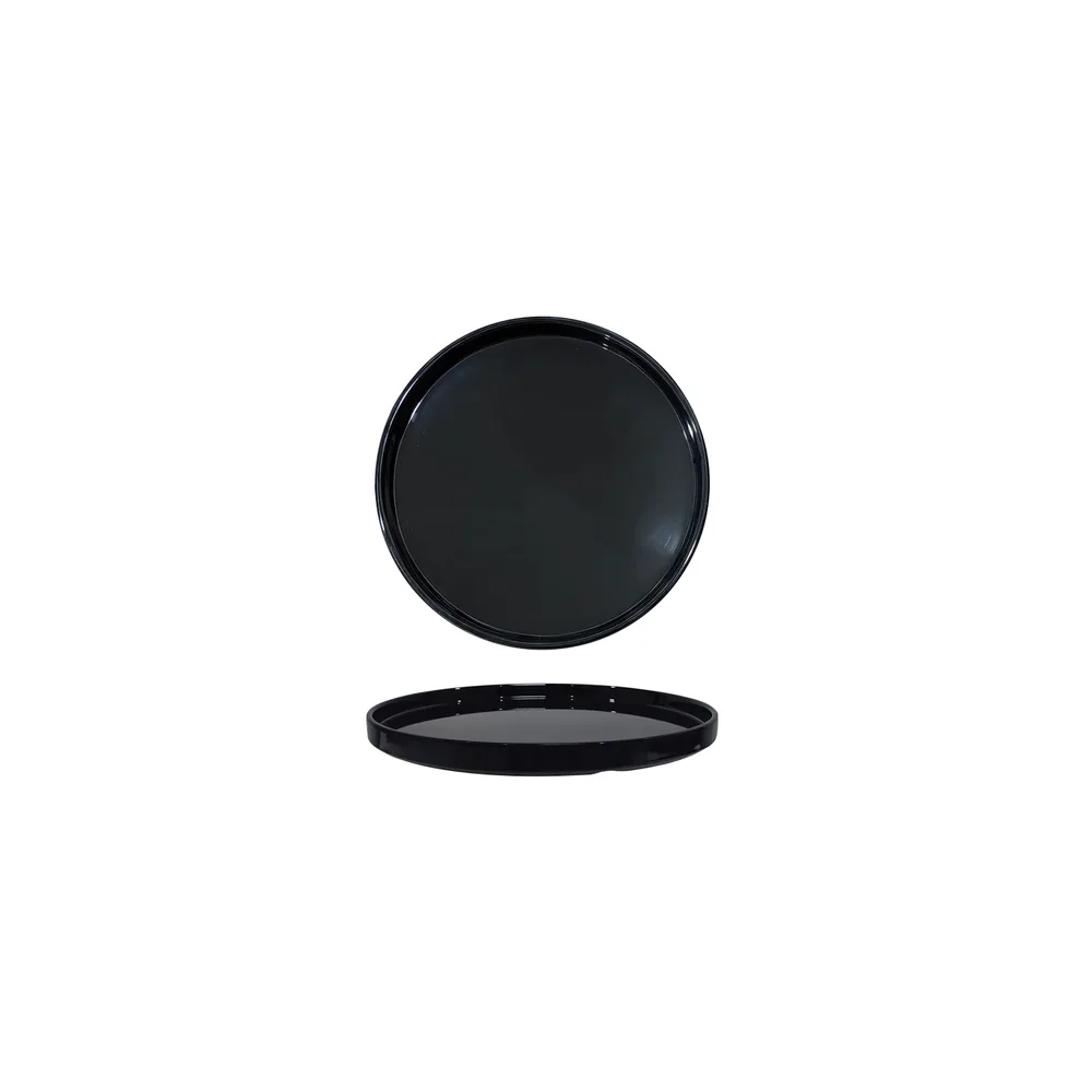 Teller rund mit Rand 178 x 178 x 18 mm schwarz