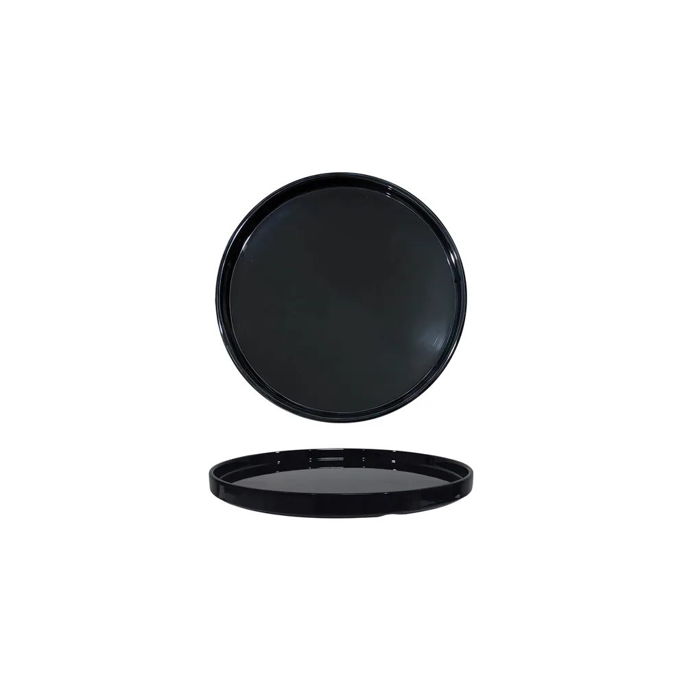 Teller rund mit Rand 229 x 229 x 20 mm schwarz