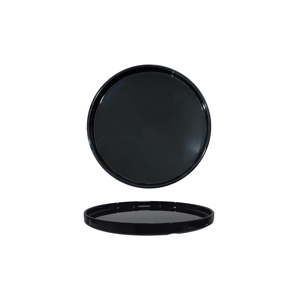 Teller rund mit Rand 255 x 255 x 20 mm schwarz