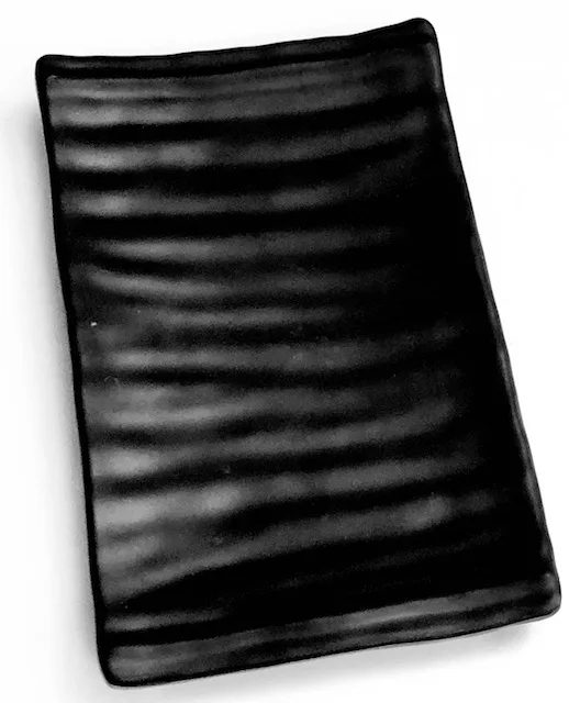 Platte rechteckig 27 x 17 x 2,5 cm matt schwarz