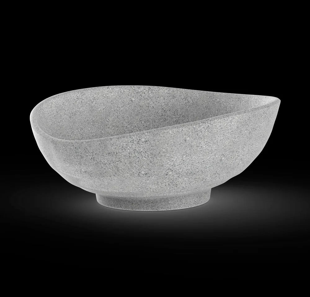 GN-Platten (Granit Grau / Schwarz Matt) Galaxy Bowl 26 x 21,8 x 9,6 cm granit grau 1550 ml