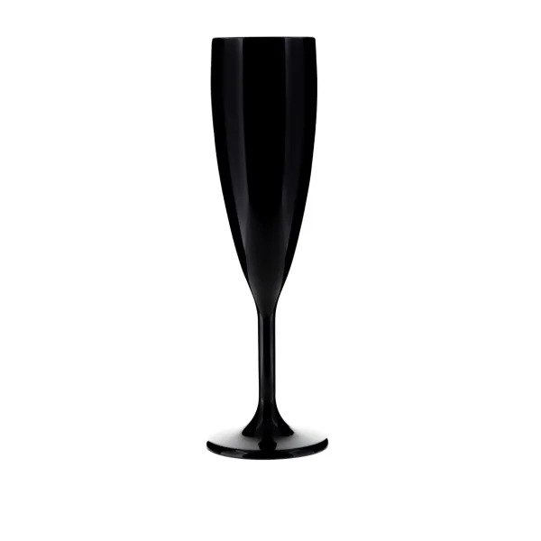 Black Collection (Gläser) Champagnerglas schwarz PC, 0,15 ltr. mit Eichung
