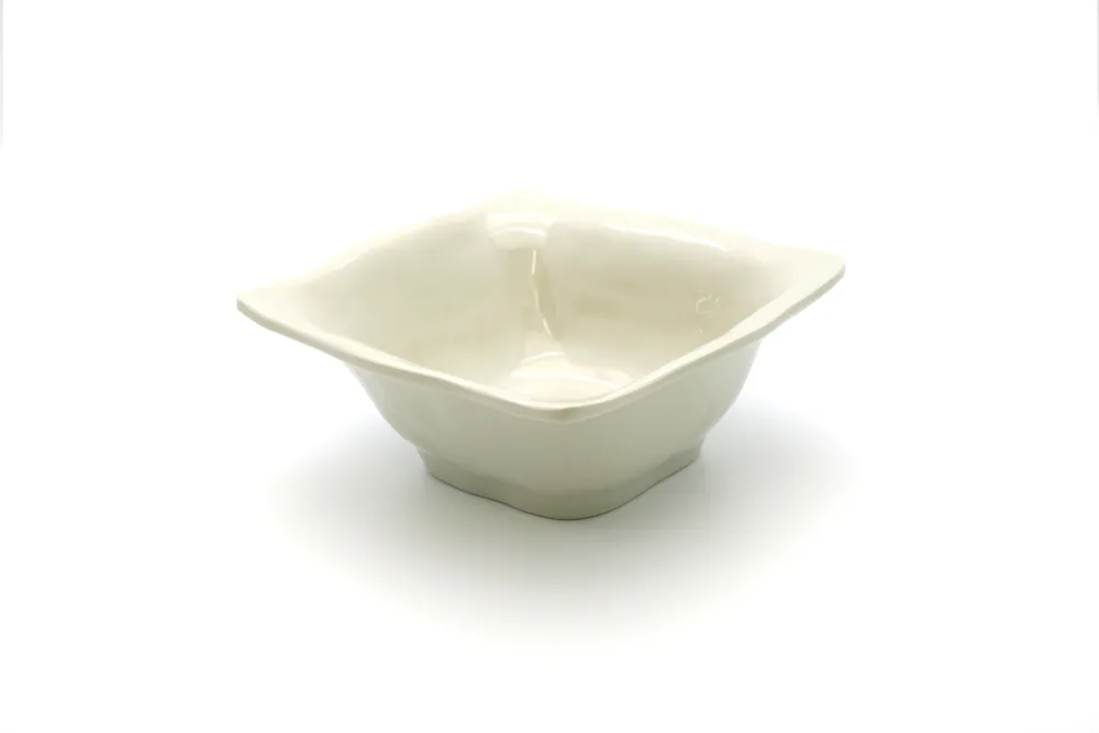 Schüssel eckig 16 x 16 cm creme