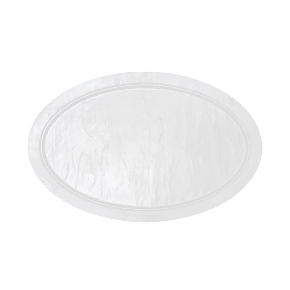 XXL-Platte oval 650 x 420 x 31,6 mm weiß matt