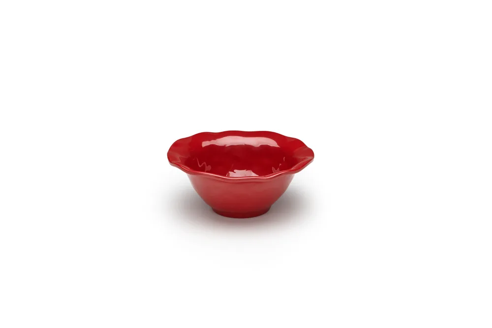 Ruffle Hues Schüssel rund 17 cm Rot