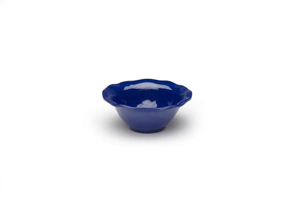 Ruffle Hues Schüssel rund 17 cm Saphirblau